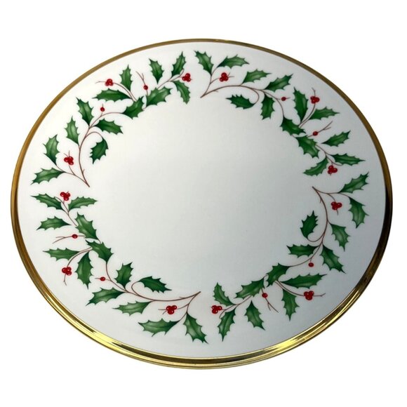 3 Lenox Dimension Holiday Holly & Berries Salad Plates 8 1/8" - Picture 3 of 7
